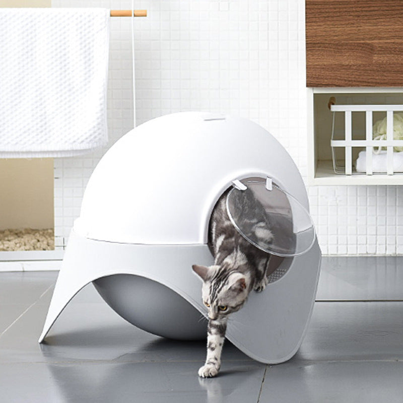 Elevate Your Cat’s Bathroom Experience with the Litter Box Fully Enclosed Snow House Cat Toilet