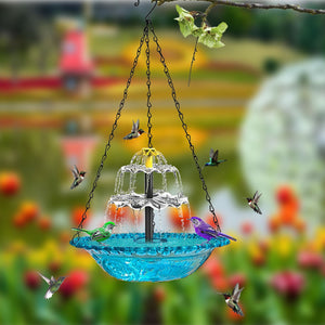 Discover the Beauty of Nature with Our Solar-Powered Fountain Bird Feeder Bird Bath
