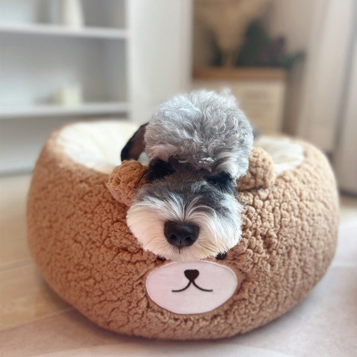 Cartoon Plush Round Pet Nest Cushion Bed: The Ultimate Comfort for Your Pet
