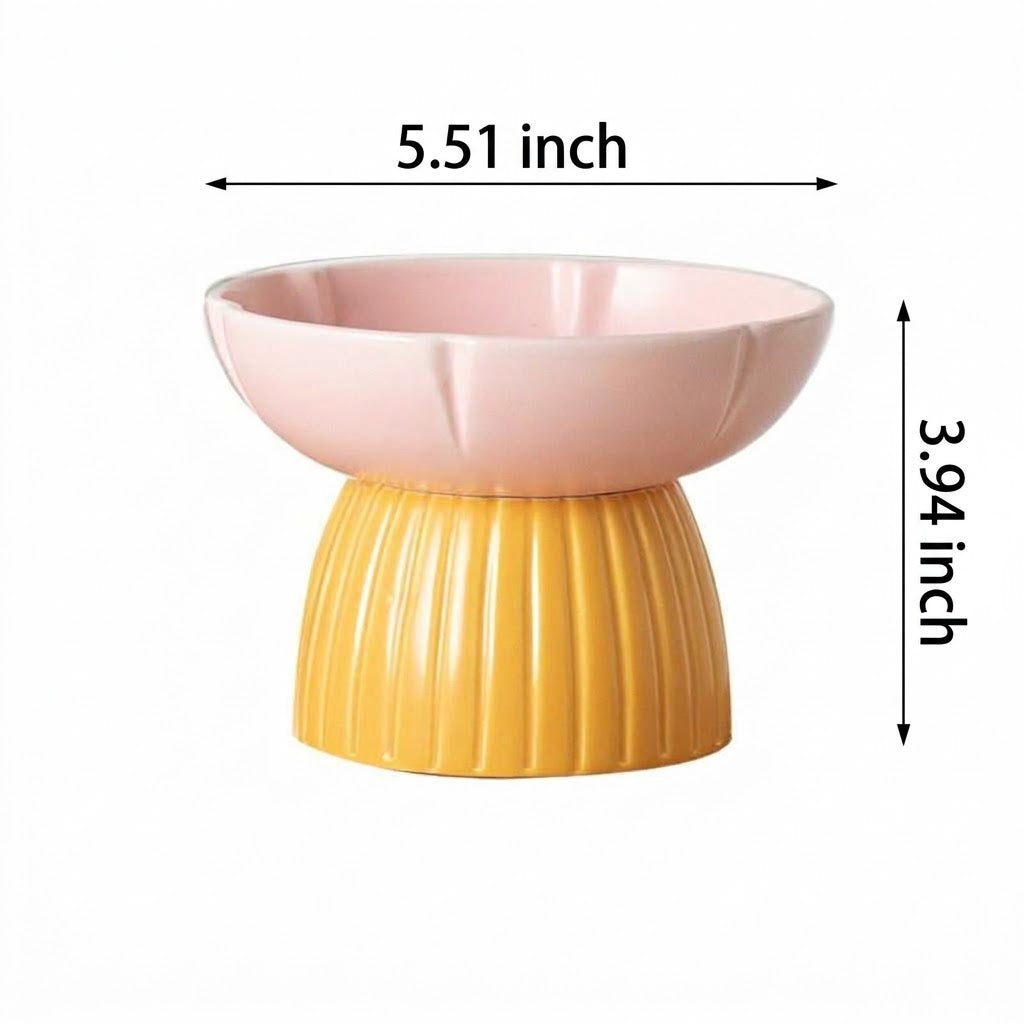 Macaron Candy Color Pet Ceramic Feeding Bowl