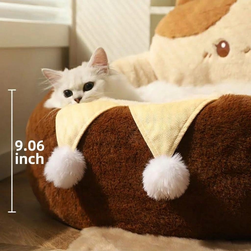 Round Soft Winter Warm Pet Sleeping Cushion