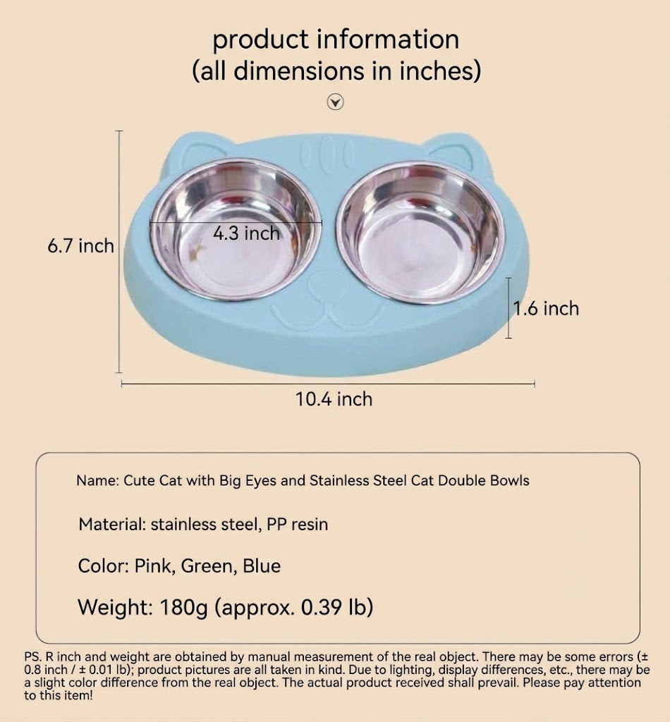 Pet Food And Water Feeding Bowl