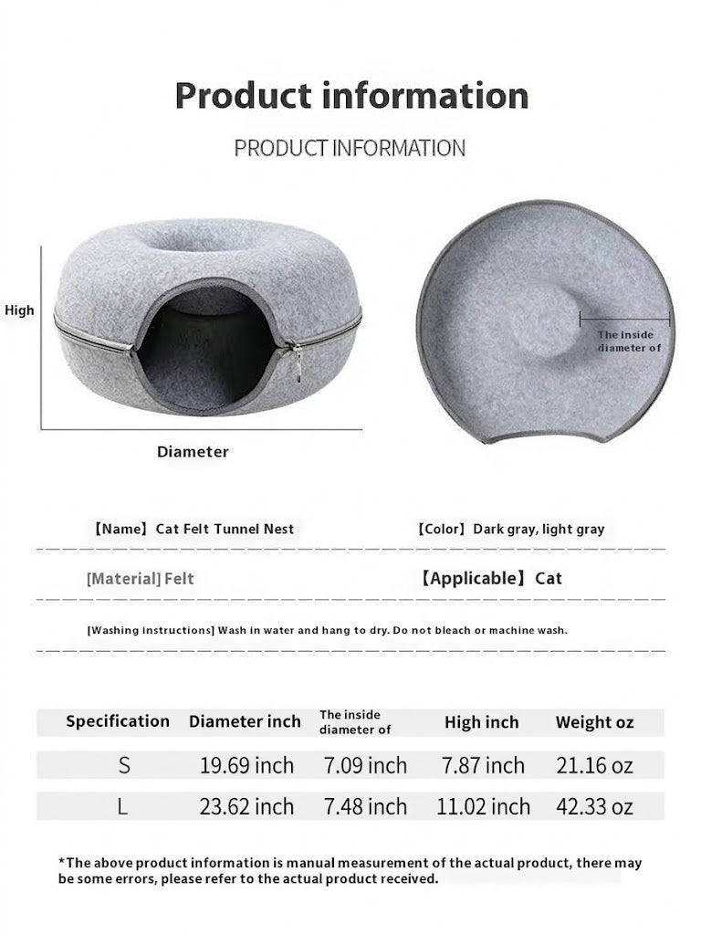 Comfortable Round Pet Tunnel Bed