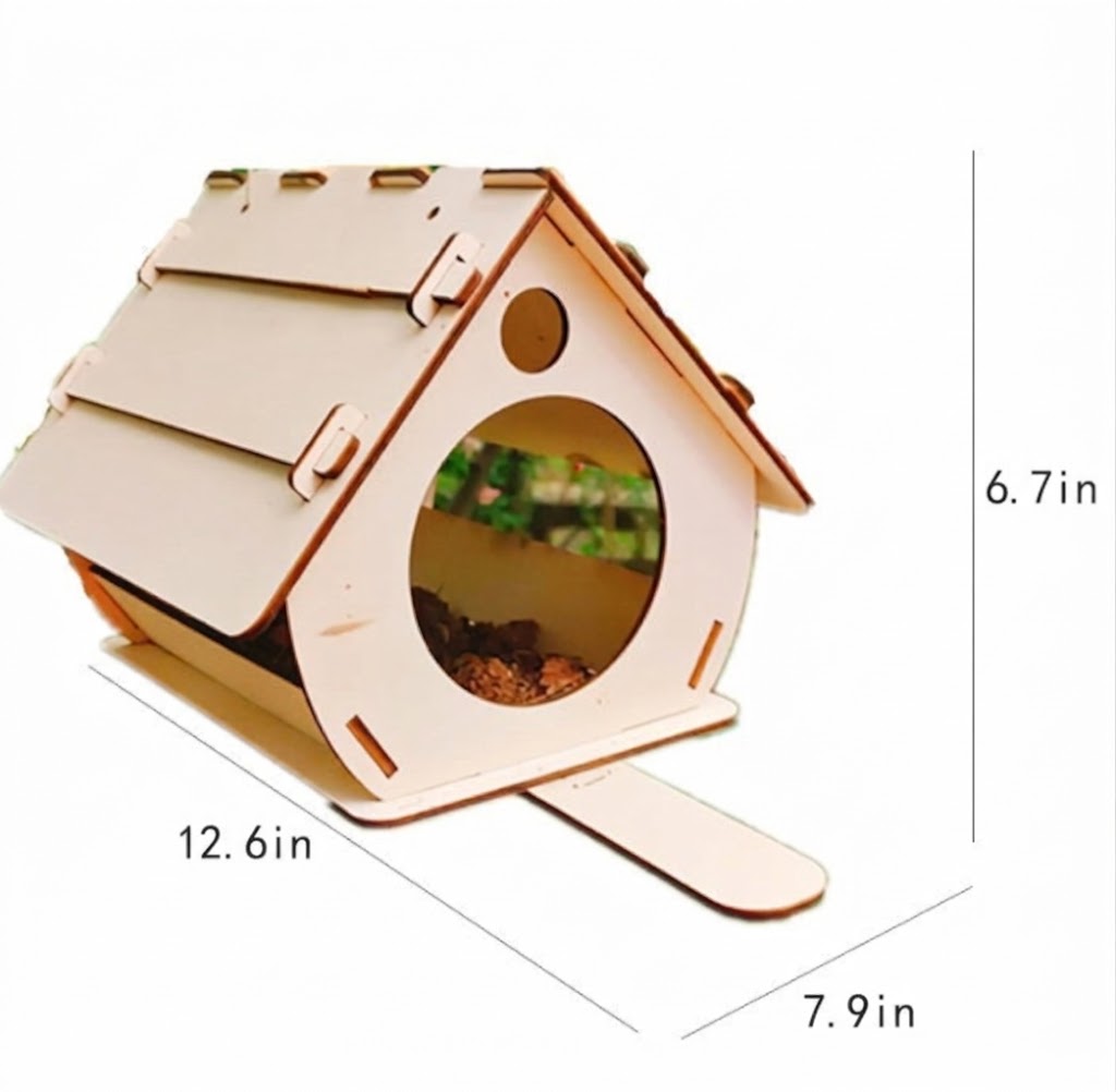Hanging Wooden Bird Feeder DIY Assembly